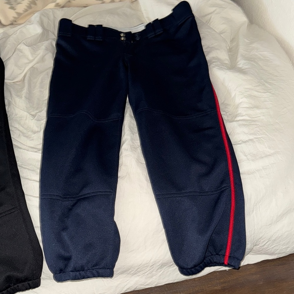 Women’s Navy with Red Stripe Softball Pants
